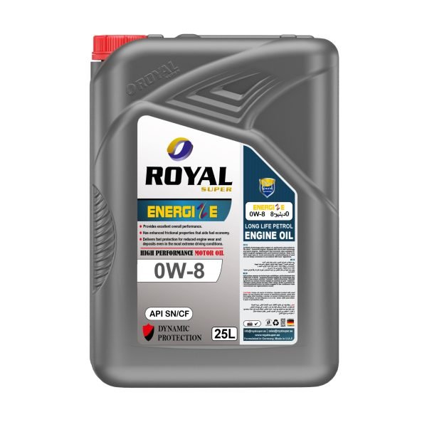 Royal Super Lubricants Engine Oil 0W-8 API SN/CF for Petrol Vehicle 25 Liter