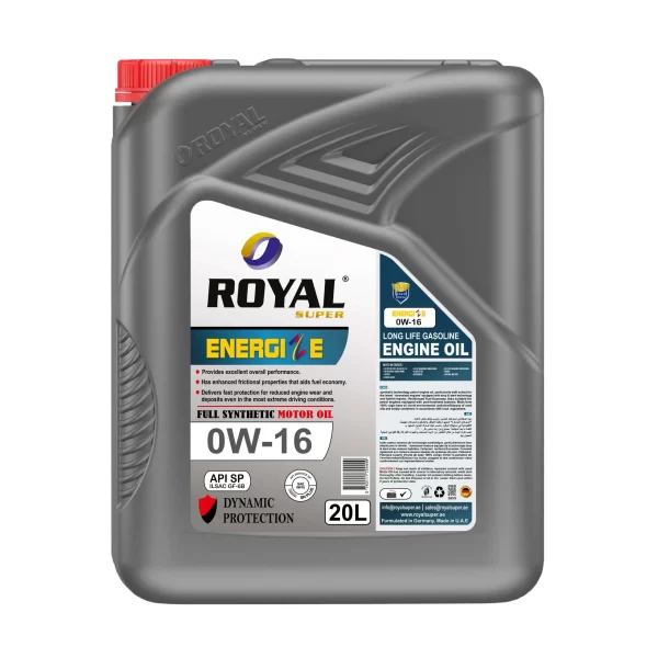 Royal Super Gasoline Engine Oil 0W-16 API SP 20 Liter