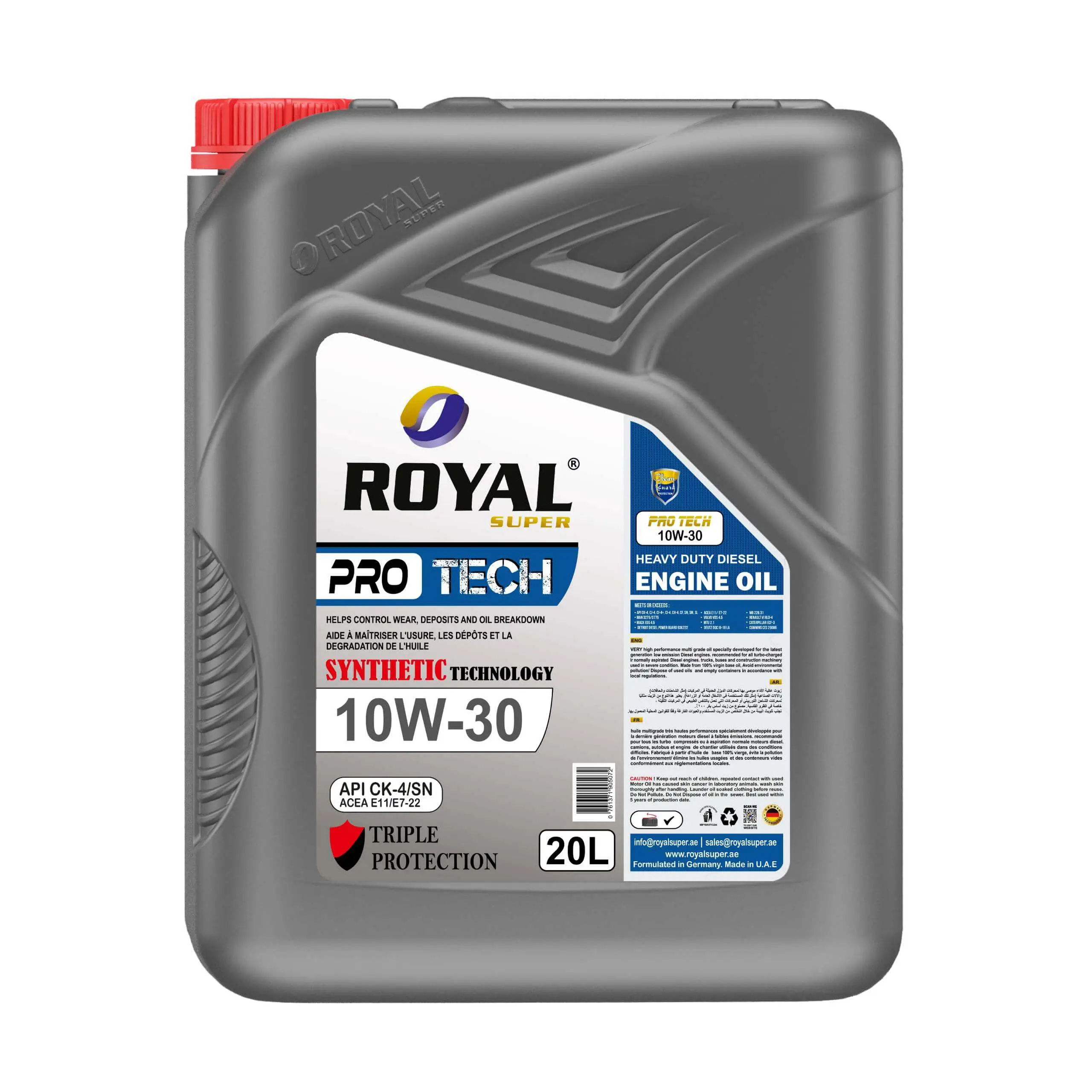 Royal Super Lubricants engine oil 10W-30 API CK-4/SN for Diesel Vehicle 20 Liter