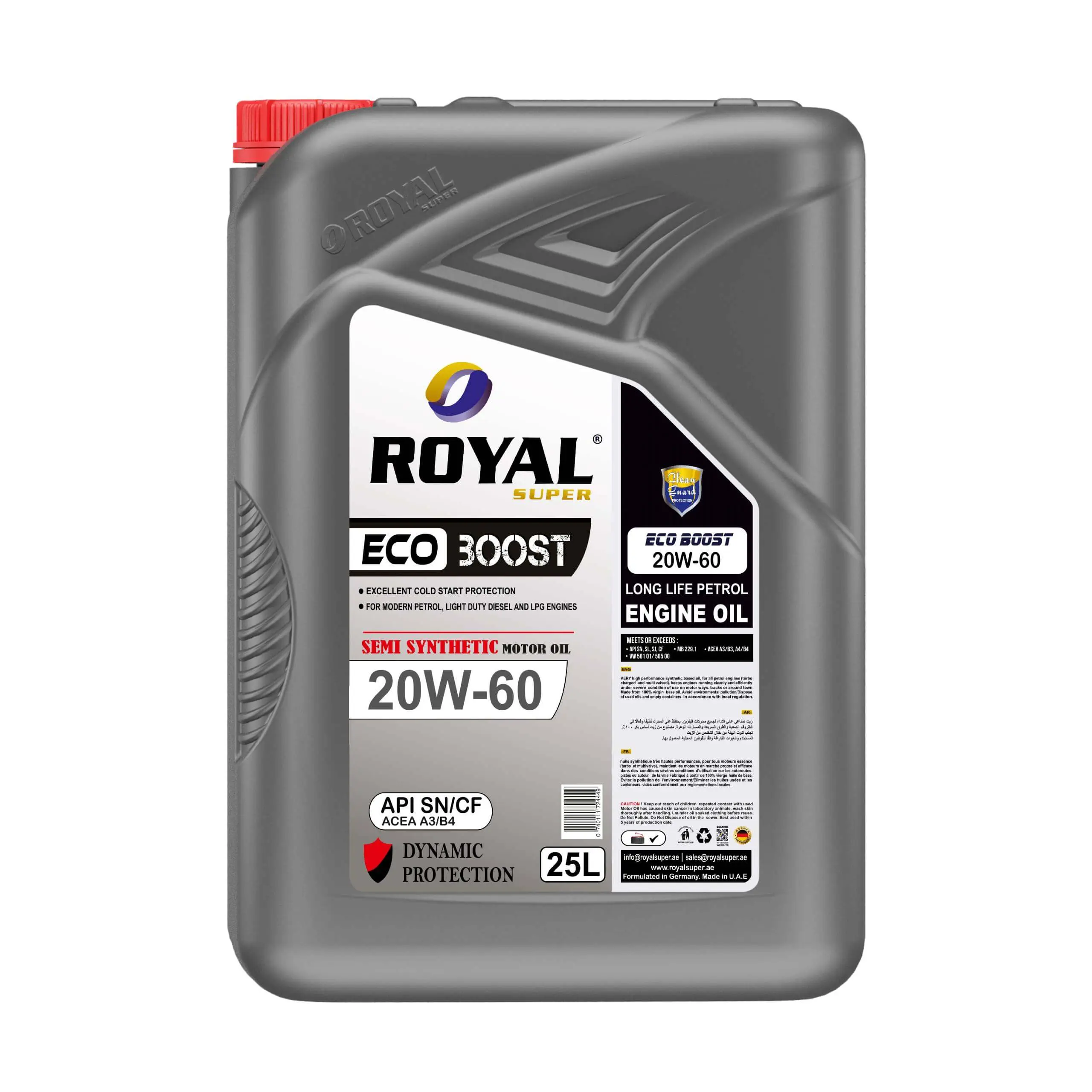 Royal Super Gasoline Engine Oil 20W-60 API SN/CF 25 Liter