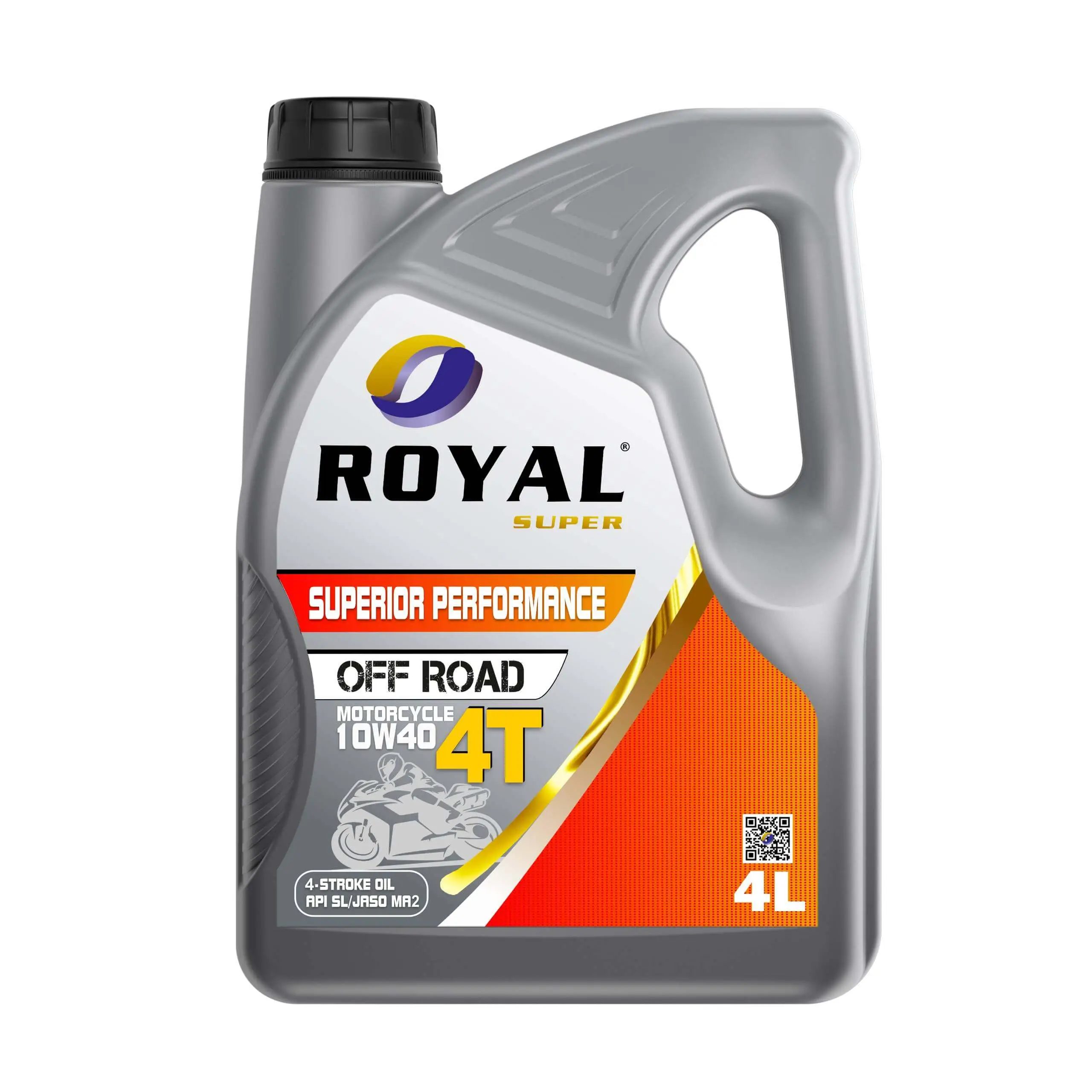 Royal Super 4-stroke Motorbike Oil 4T 10W-40 API SL / JASO MA2 4 Liter