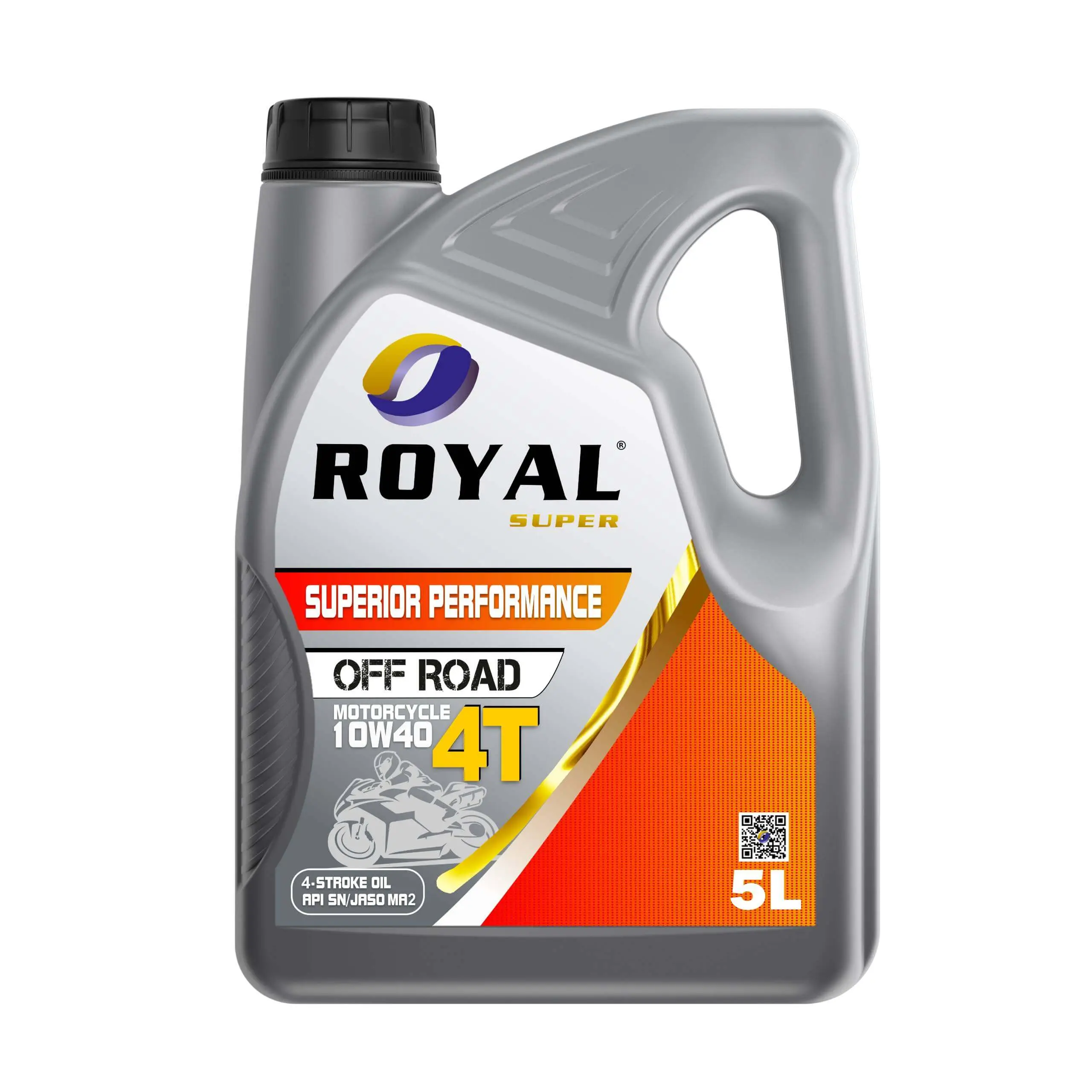 Royal Super 4-stroke Motorbike Oil 4T 10W-40 API SN / JASO MA2 (4T) 5 Liter