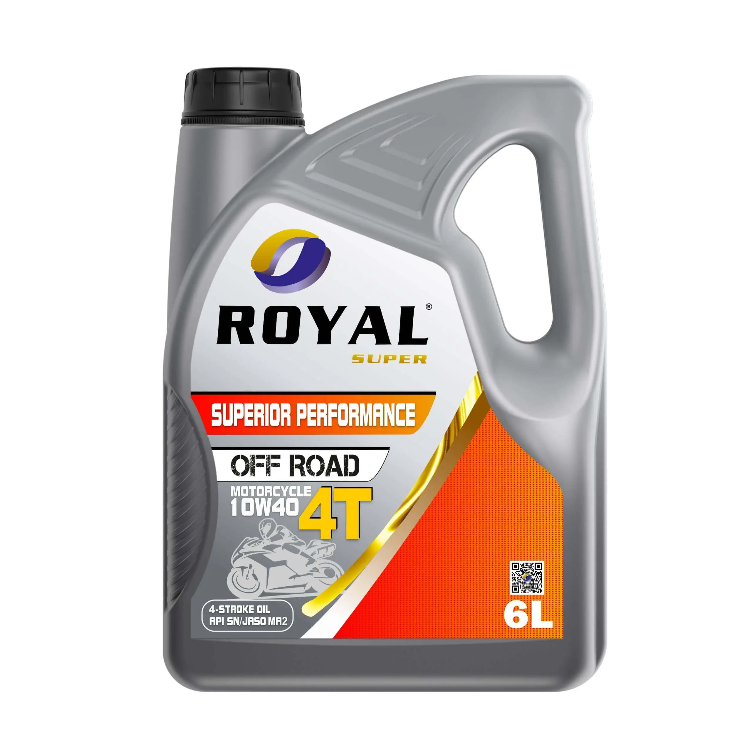 Royal Super 4-stroke Motorbike Oil 4T 10W-40 API SN / JASO MA2 (4T) 6 Liter
