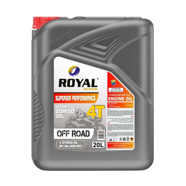 Royal Super 4-stroke Motorbike Oil 4T 20W-50 API SN / JASO MA2 (4T) 20 Liter
