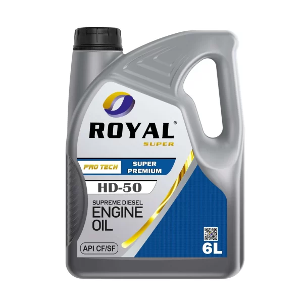 Royal Super Lubricants Engine Oil HD 50 API CF/SF for Diesel Vehicle 6 Liter