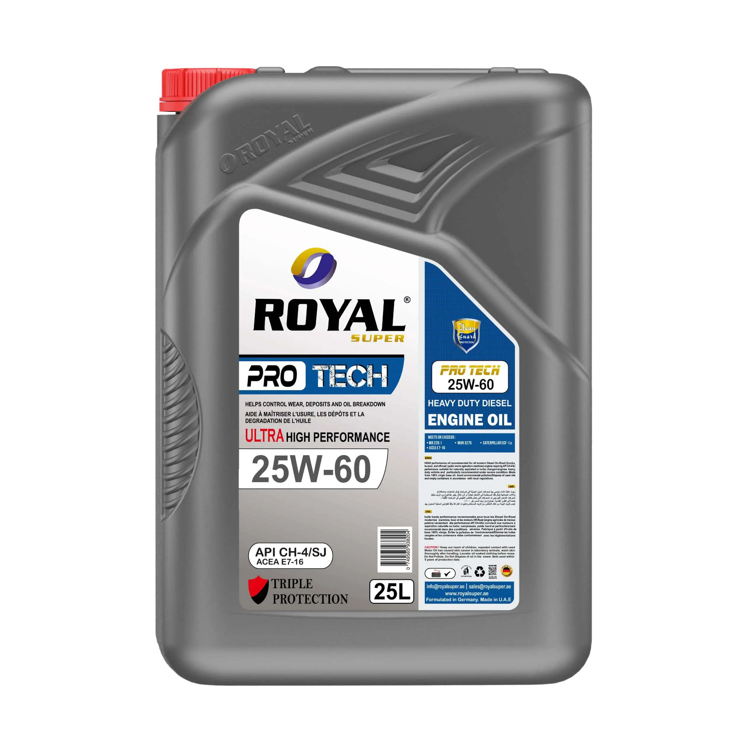 Royal Super Lubricants engine oil 25W-60 API CH-4/SJ for Diesel Vehicle 25 Liter