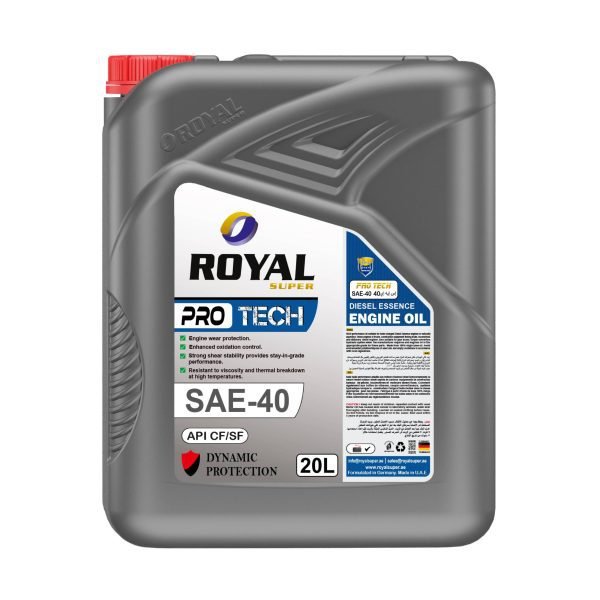 Royal Super Lubricants engine oil SAE 40 API CF/SF for Diesel Essence Vehicle 20 Liter