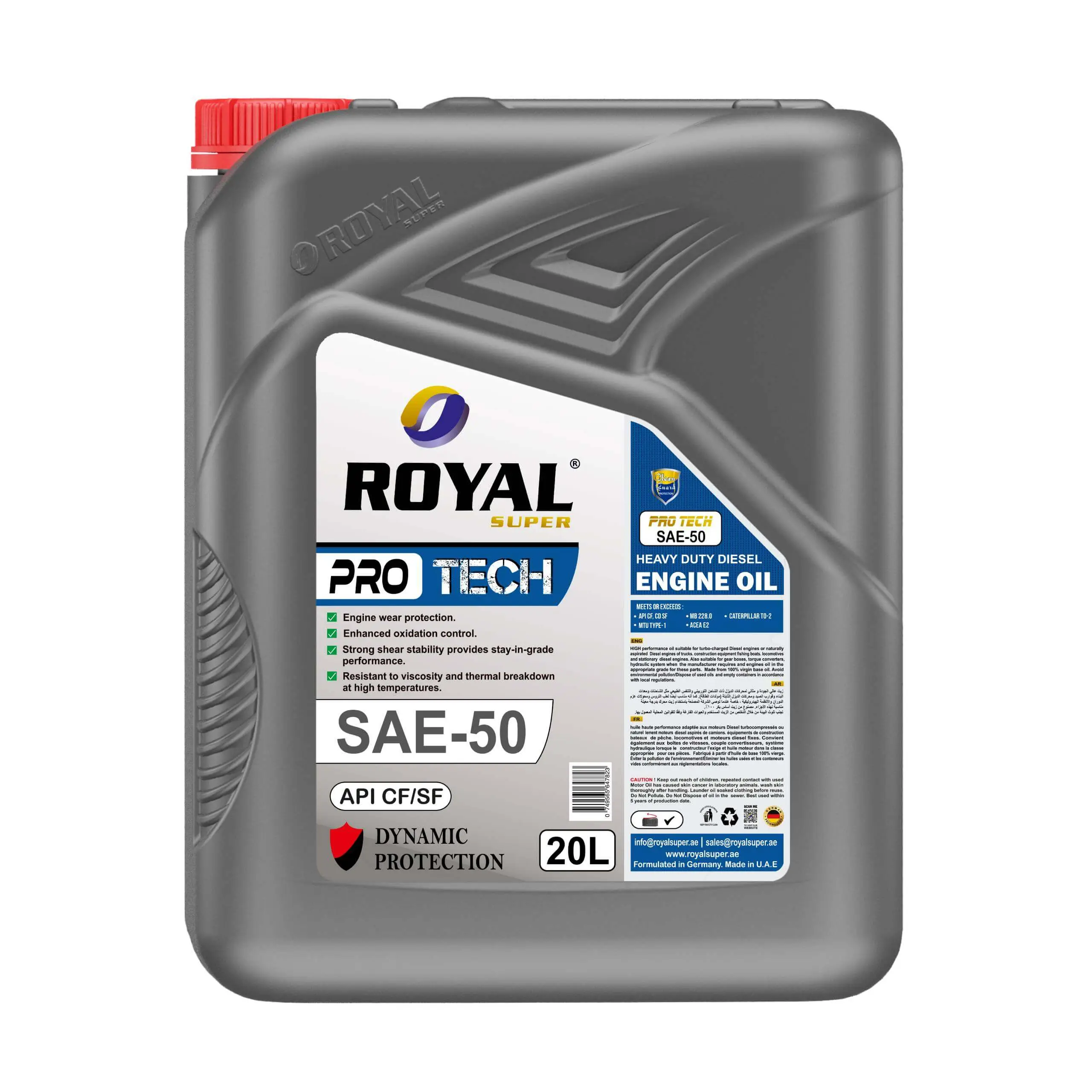 Royal Super Lubricants Engine Oil SAE 50 API CF/SF for Diesel Vehicle 20 Liter