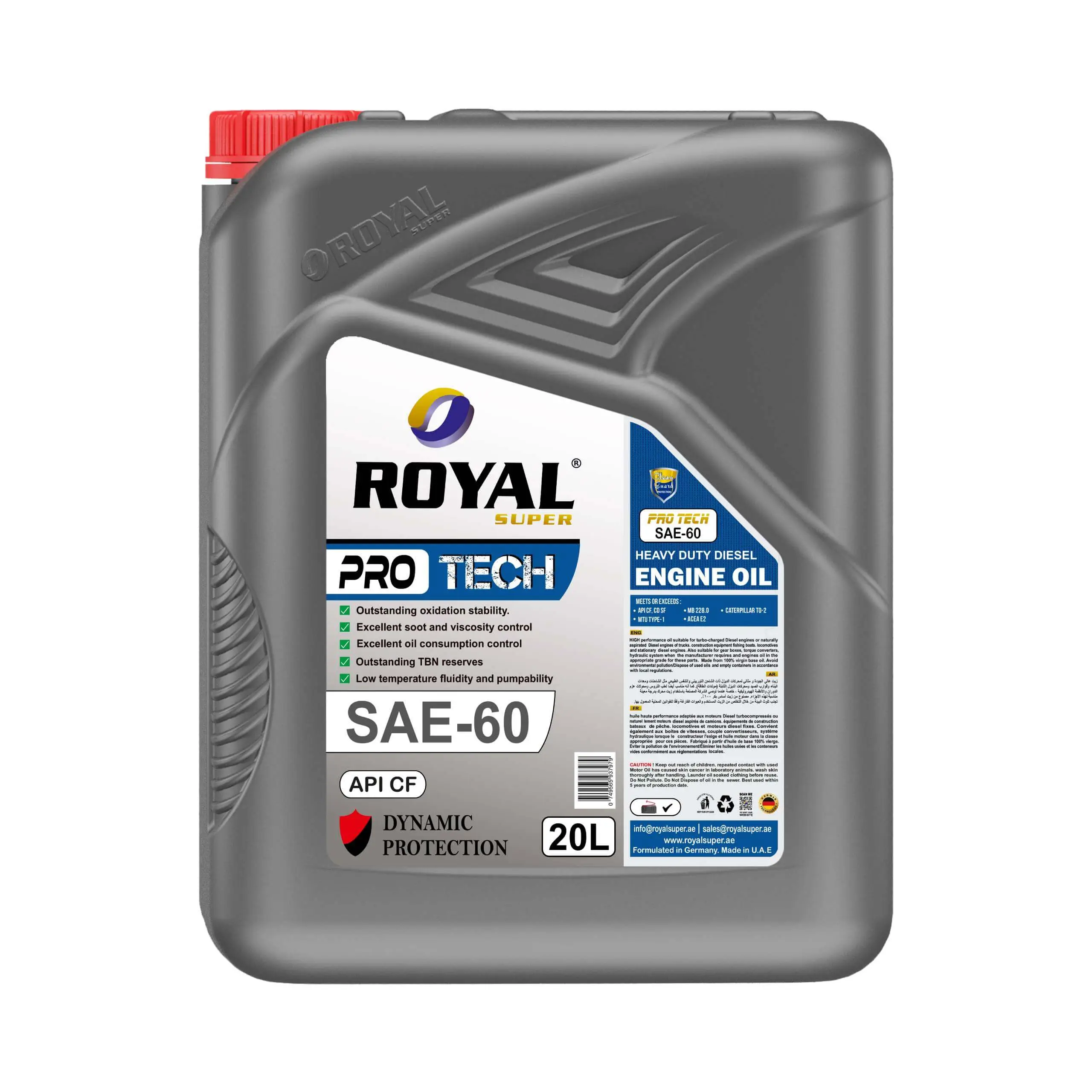 Royal Super Lubricants Engine Oil SAE 60 API CF for Diesel Vehicle 20 Liter
