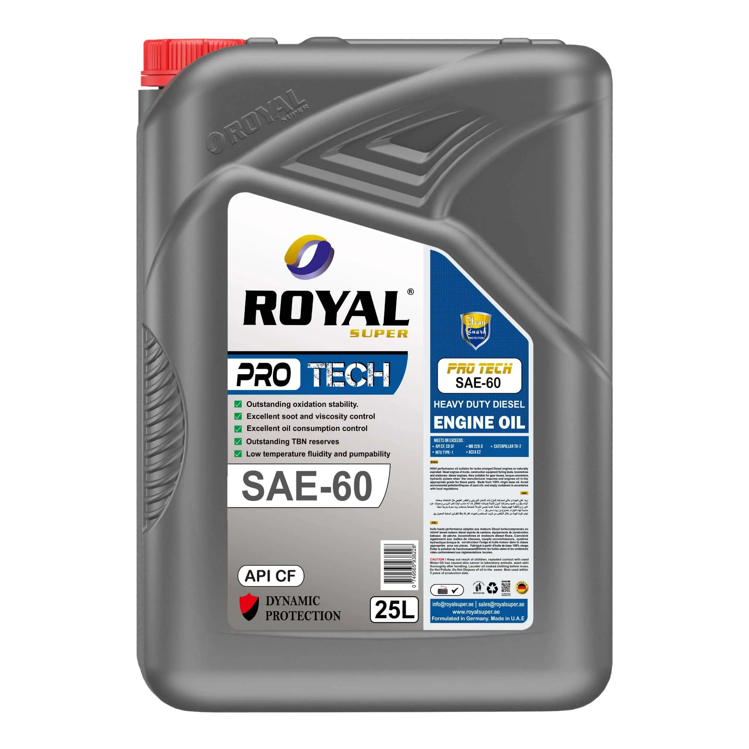 Royal Super Lubricants engine oil SAE 60 API CF for Diesel Vehicle 25 Liter