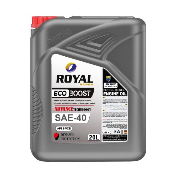 Royal Super Petrol & Diesel Engine Oil SAE 40 API SF/CD 20 Liter